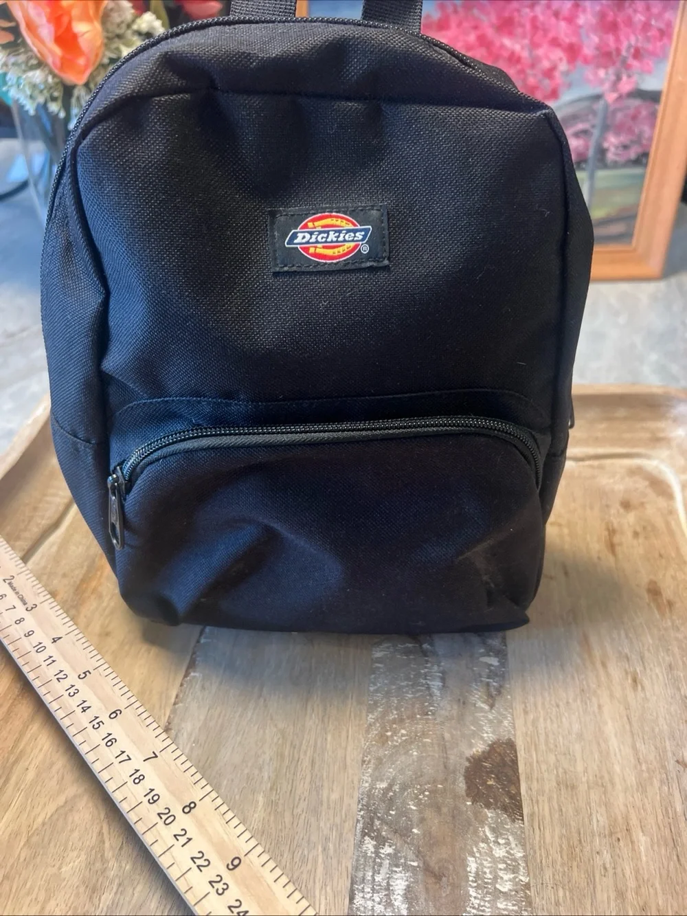 Dickies Black Small Front-Zip Backpack